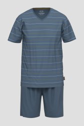 Pyjama bleu avec T-shirt et short de Liberty Island pour Hommes