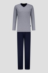Pyjama bleu foncé avec manches longues et pantalon de Tom Tailor pour Hommes