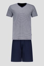 Pyjama bleu foncé avec T-shirt et short de Tom Tailor pour Hommes