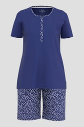 Pyjama bleu marine avec short de Götzburg pour Femmes