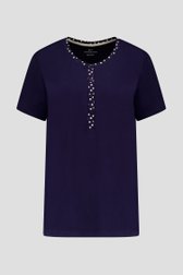 Pyjama bleu marine avec short de Götzburg pour Femmes