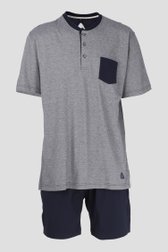 Pyjama bleu marine avec T-shirt et short de Liberty Island pour Hommes