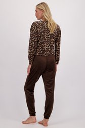 Le dos de Pyjama en velours avec imprimé léopard de Liberty Island pour Femmes
