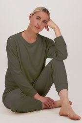 Le devant de Pyjama en velours kaki	 de Liberty Island pour Femmes