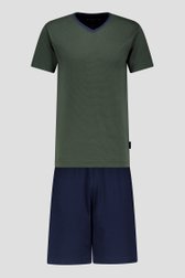Pyjama vert avec T-shirt et short de Tom Tailor pour Hommes