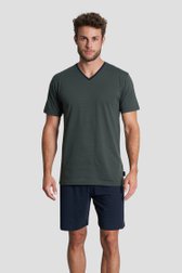 Pyjama vert avec T-shirt et short de Tom Tailor pour Hommes