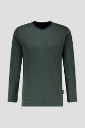 Pyjama vert foncé avec manches longues et pantalon de Tom Tailor pour Hommes