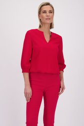 Video van Donkerrode slim fit broek door Claude Arielle voor Dames