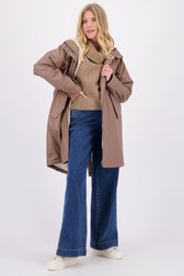 Video van Bruine halflange regenjas door Liberty Island voor Dames