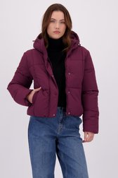 Video van Korte bordeaux gewatteerde jas  door JDY voor Dames