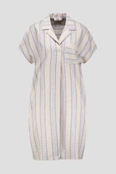 Robe à carreaux beige avec col en V de Libelle pour Femmes