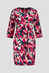 Photo produit 1 de Robe à imprimé graphique rouge et vert de Claude Arielle pour Femmes