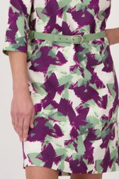 Robe à imprimé violet-vert de Claude Arielle pour Femmes