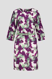 Robe à imprimé violet-vert de Claude Arielle pour Femmes