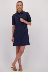 Le devant de Robe bleu marine avec longue patte de boutonnage de Liberty Island pour Femmes