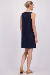 Le dos de Robe bleu marine en lin de Liberty Island pour Femmes