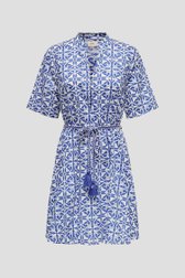 Robe bleue à imprimé blanc et ceinture à nœud de JDY pour Femmes