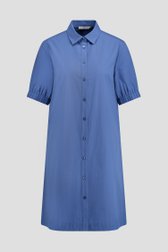 Photo produit 1 de Robe bleue à longue patte de boutonnage de Liberty Island pour Femmes