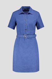 Robe bleue à manches courtes de Claude Arielle pour Femmes