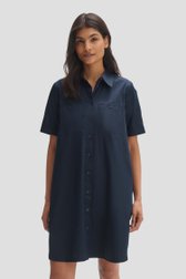 Robe chemise à manches courtes bleu foncé de Opus pour Femmes