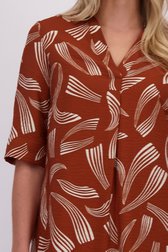 Détail de Robe couleur rouille avec aspect soyeux de Liberty Loving nature pour Femmes