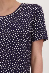 Robe de nuit bleu marine avec motif à pois de Götzburg pour Femmes