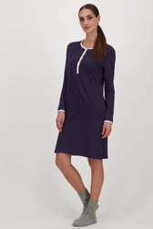 Robe de nuit bleue avec un fin motif à pois de Götzburg pour Femmes