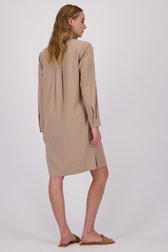 Robe en lin beige de Liberty Island pour Femmes