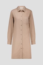 Robe en lin beige de Liberty Island pour Femmes