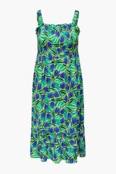 Robe longue à imprimé floral bleu-vert  de Only Carmakoma pour Femmes