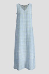 Photo produit 1 de Robe longue bleu clair à motif à carreaux de Libelle pour Femmes