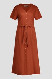 Photo produit 1 de Robe longue couleur rouille en lin de Liberty Loving nature pour Femmes
