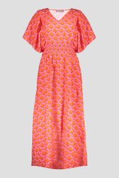 Robe longue en corail à imprimé violet de Geisha pour Femmes