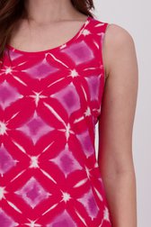 Robe longue rouge avec imprimé aquarelle violet de Libelle pour Femmes