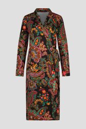 Robe marron foncé avec imprimé paisley coloré de Claude Arielle pour Femmes
