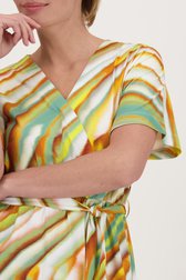 Robe mi-longue avec imprimé coloré de Claude Arielle pour Femmes