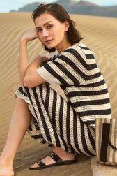 Robe midi beige à motif rayé bleu de JDY pour Femmes