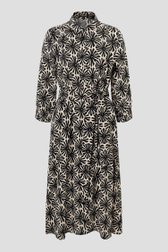 Robe midi beige avec imprimé floral noir de More & More pour Femmes