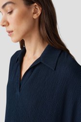 Robe midi bleu foncé à structure gaufrée de Opus pour Femmes