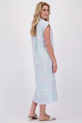 Le dos de Robe midi bleue à motif floral vert de Libelle pour Femmes
