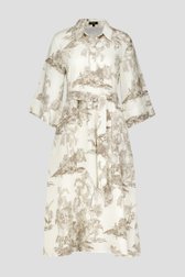 Robe midi écru à imprimé jungle kaki de More & More pour Femmes