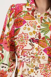 Robe midi ecru avec imprimé floral coloré de Geisha pour Femmes