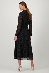 Robe noire à pois de D'Auvry pour Femmes