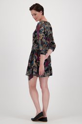 Robe noire avec imprimé feuillage de More & More pour Femmes