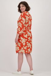 Robe orange à imprimé beige de Only Carmakoma pour Femmes