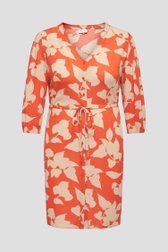 Robe orange à imprimé beige de Only Carmakoma pour Femmes