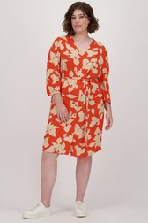 Robe orange à imprimé beige de Only Carmakoma pour Femmes
