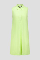 Robe sans manches vert clair à col chemise de Libelle pour Femmes