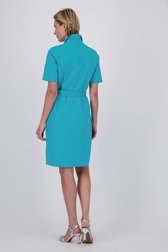 Robe turquoise en coton stretch de Claude Arielle pour Femmes