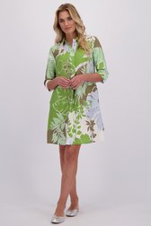 Le devant de Robe verte à imprimé feuillage de Libelle pour Femmes